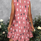 Womens Loose-Fitting Sleeveless Printed Dress
