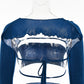 Women's Tube Top Suit Autumn New Fashion Long Sleeve Backless Lace Up Long Skirt Three-piece Set