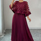 Womens New Elegant & Sophisticated 3D Floral Mesh Patchwork Dress
