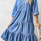 Spring And Summer Dress Denim Button Shirt