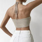 Fashion Lace-up Knitted Vest Top For Women