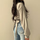 Women's Back Ties Bow Short Shirt