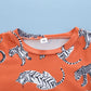 Fashion Simple Tiger Print Pants Suit