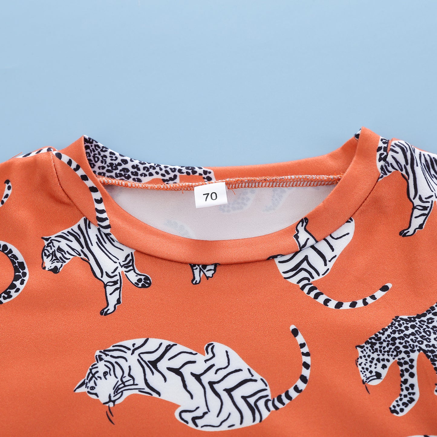 Fashion Simple Tiger Print Pants Suit