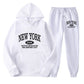 European And American Men's Hoodie Sweater Suit Fashion Printed Two-piece Suit