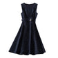 Round Neck Women's Tweed Dress Base