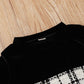 Jupe de costume bébé fille à imprimé écossais noir