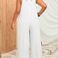 Pure Color Halter Sleeveless Casual Plus Size Jumpsuit