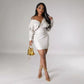 Fashion Women's High Elastic Leather Skirt Dress