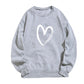 Pull tendance imprimé cœur pour femme