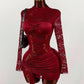 New Stylish Lace Hollow-out Sheer Dress For International Trade