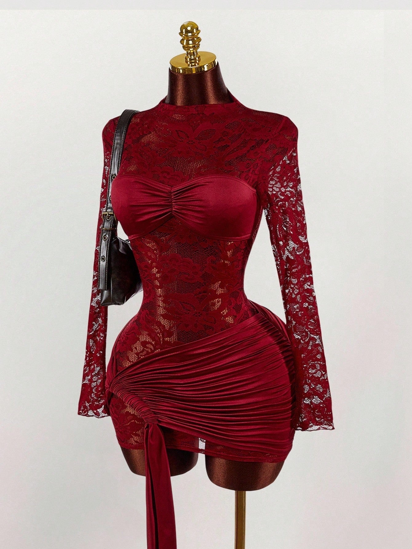 New Stylish Lace Hollow-out Sheer Dress For International Trade