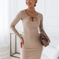 Women's Dress Round Neck Hollowed Fashion