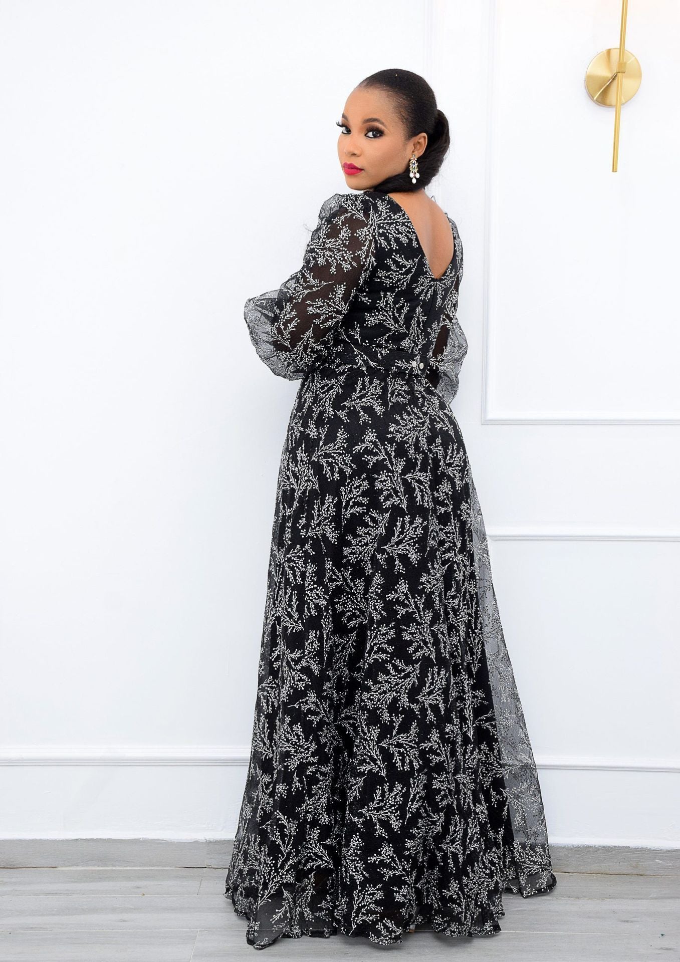 Printed Plus Size Loose High Waist Dress
