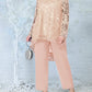 Women's Evening Dress Lace Embroidery Two-piece Set