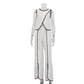 Cross Design Round Neck Sleeveless Top Split Trousers Two-piece Set