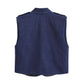 European And American Women's Clothing Denim Suit Vest Jacket Pants Suit