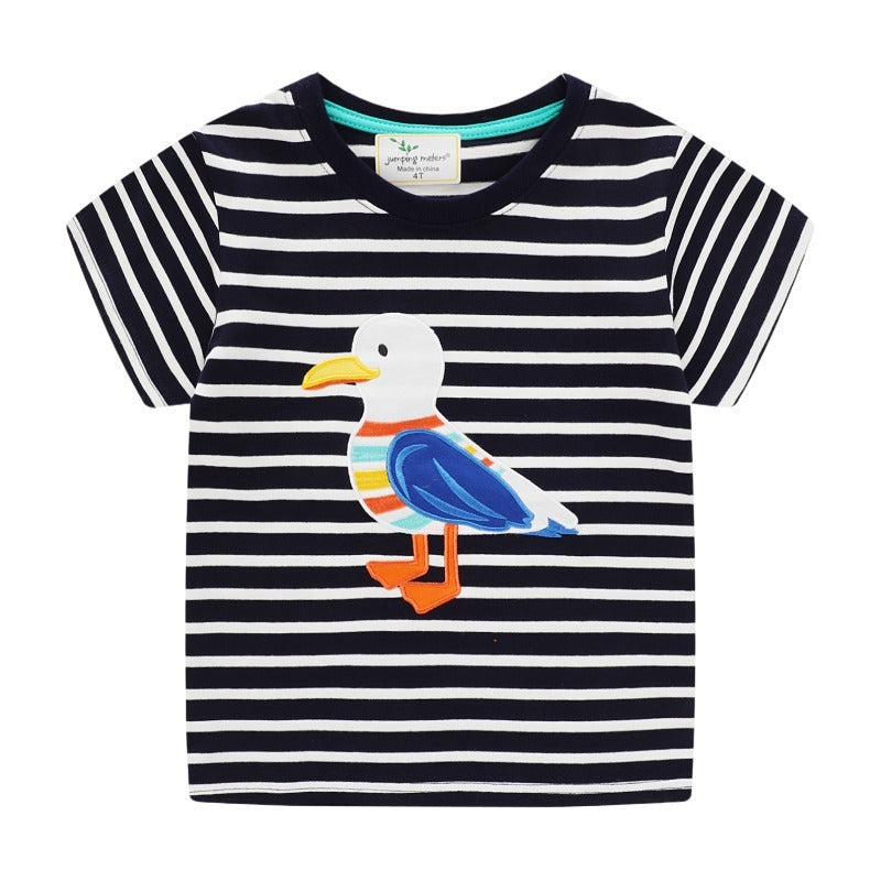 Boys Cotton Undershirt Cartoon Short Sleeve T-Shirt