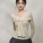 Fashion Slim Fit Stitching Long Sleeve T-shirt Women
