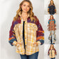 Manteau en laine à carreaux AZTEC pour femme avec poche à revers