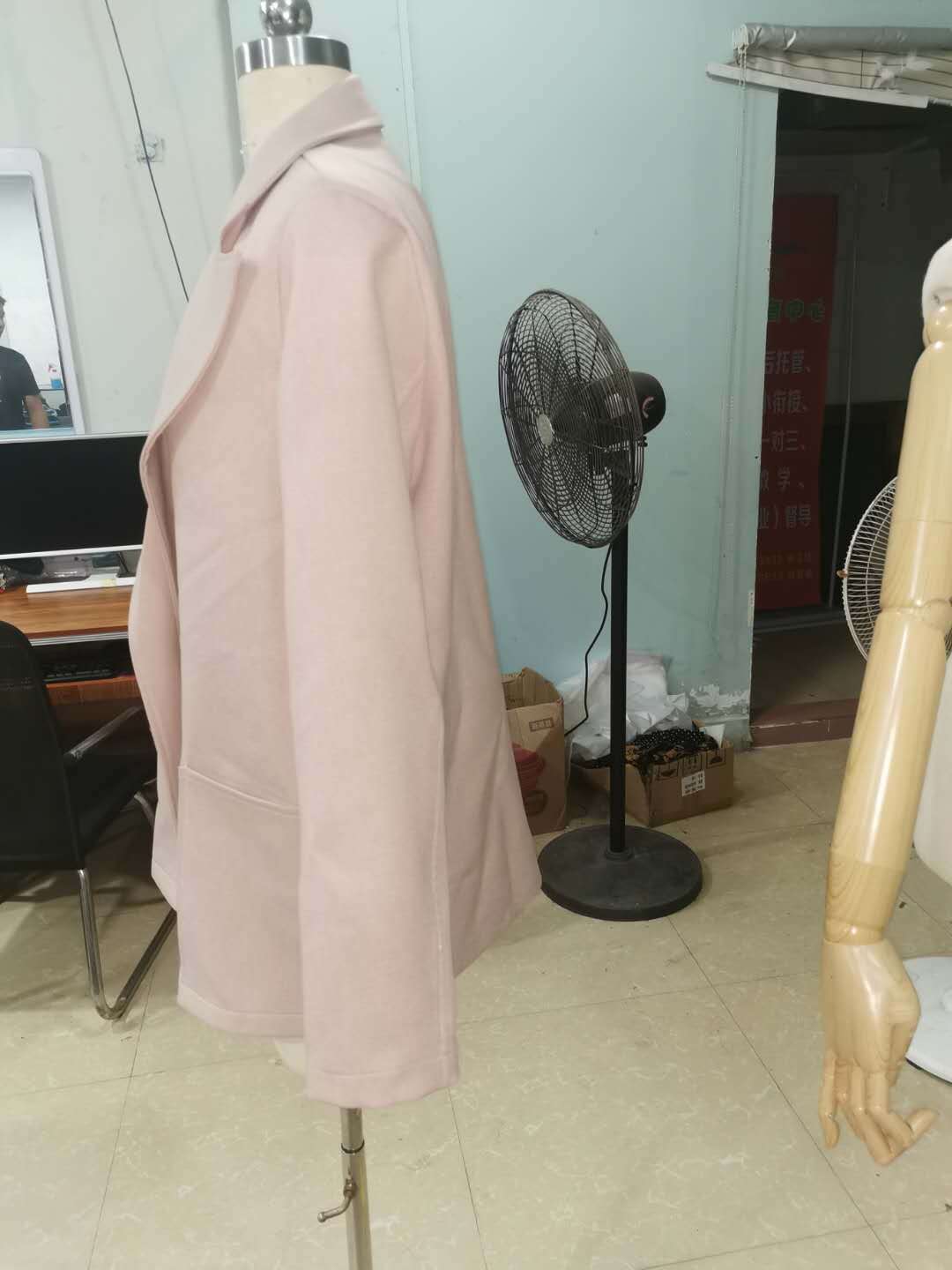 Women's Small Suit Two Buttons Mid-Length Casual Loose Small Coat