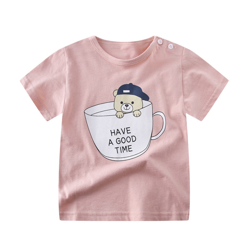 Female Baby Short-sleeved Cotton Summer