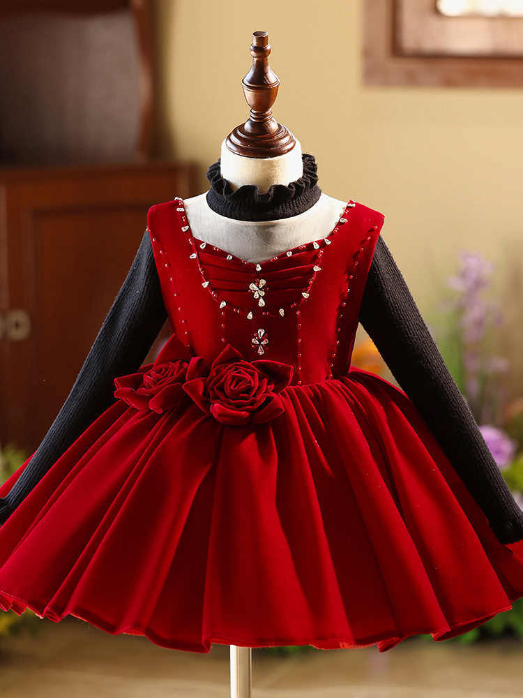 Girls' Piano Playing Dress Niche High-end