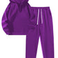 Women's Casual Lapel Half-zip Sweatshirt And Wide-leg Pants Set