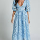Women's Hollow Out V-neck Lace Embroidery Dress