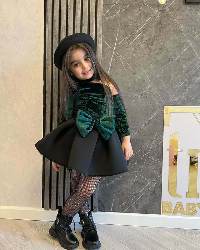 Bow Ruffled Dress Two-piece Set