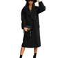 Double-breasted Suit Collar Solid Color Long Woolen Outer