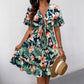 V-neck Floral Print Fashion Dress