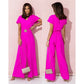 Solid Color And V-neck Waist Trimming Short-sleeved Casual Trousers Jumpsuit