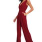 Lady's One-piece Trousers Lace Backless Deep V