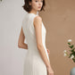 Fitted-waist Embroidered Dress For Women