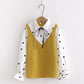 College Shirt Solid Color Cotton Long Sleeve
