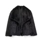Cardigan à revers et manches longues en fausse fourrure pour femme, manteau court et ample