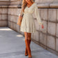 Women's V-neck Elegant Geometric Print Long Sleeve Dress