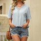 Short Sleeve V-neck Top Beachwear Lace Plus Size Women's Clothing