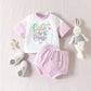 Printed Short-sleeved T-shirt Suit