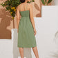 Strap Button Backless Dress Women