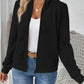 Jacquard Hooded Casual Long Sleeve Cardigan Zipper Coat