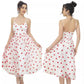 Robe douce en maille floquée pêche cœur exquise de Niche