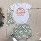 Children's Romper Shorts And Headscarf Set