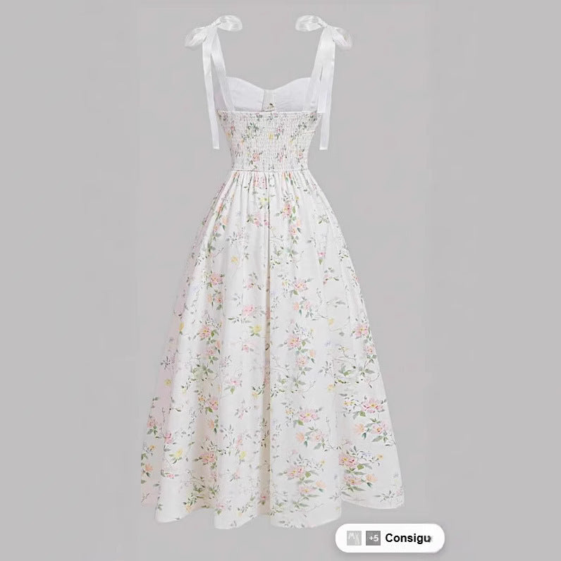 Women's Spring Clothing Elegant Low-cut Split Sling Dress