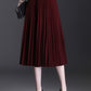 Fashion Women Solid Color Pleated Skirt Female