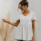 Women's Fashion V-neck Short Sleeve Top