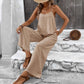 Women's Solid Color Casual Camisole Vest Set