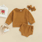 Infant Spring And Summer T-shirt Shorts Solid Color Suit