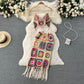 Fashion Suspenders Vest Skirt Suit